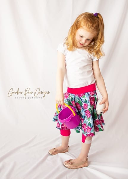 free leggings with skirt attached pattern and tutorial from Life