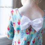 An easy to follow tutorial showing how to combine two PDF sewing patterns to make an adorable bow back dress for babies / toddlers / girls. Multiple sleeve lengths and sleeveless option. Slim skirt or full skirt.
