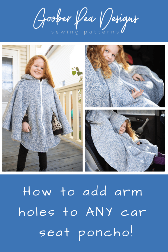 Add Arm Holes To Any Car Seat Poncho, Car Seat Poncho Pattern With Arm Holes