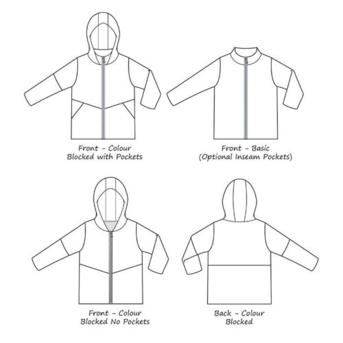 quadra jacket line drawings